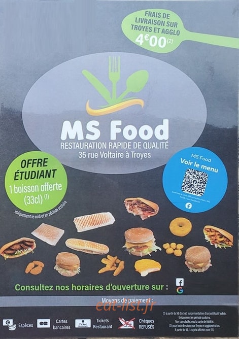MS Food — carte page 1