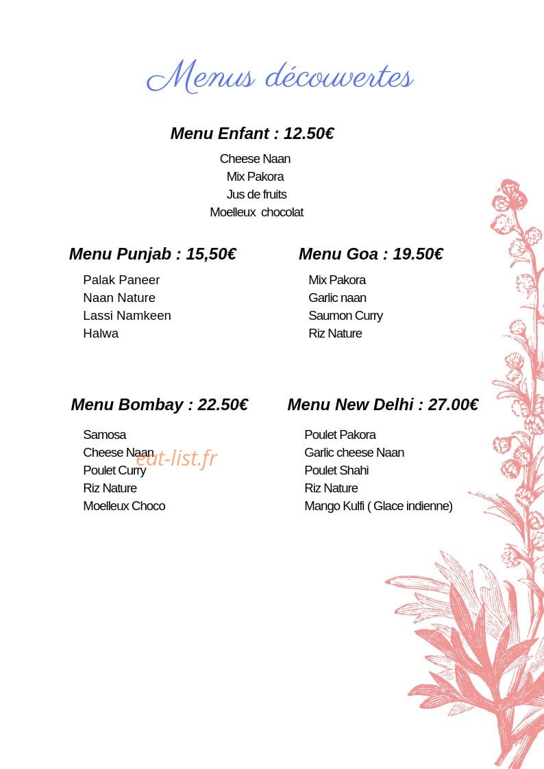 Namaste — carte page 3