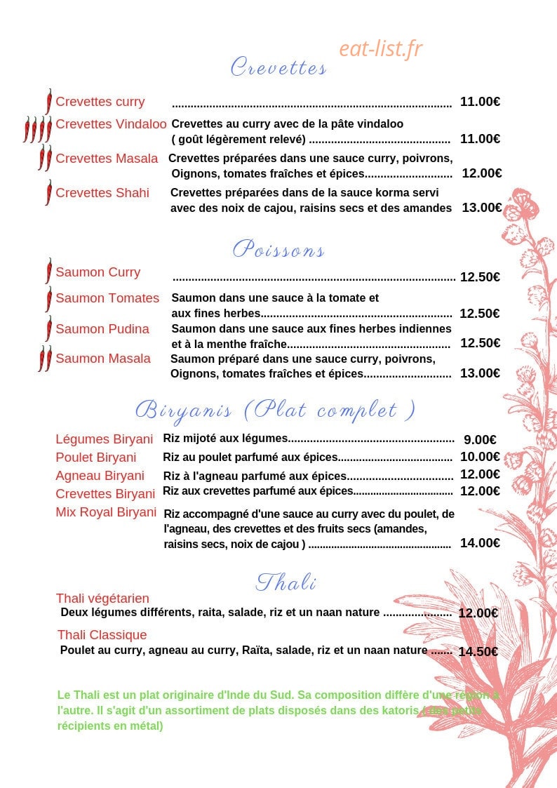 Namaste — carte page 6