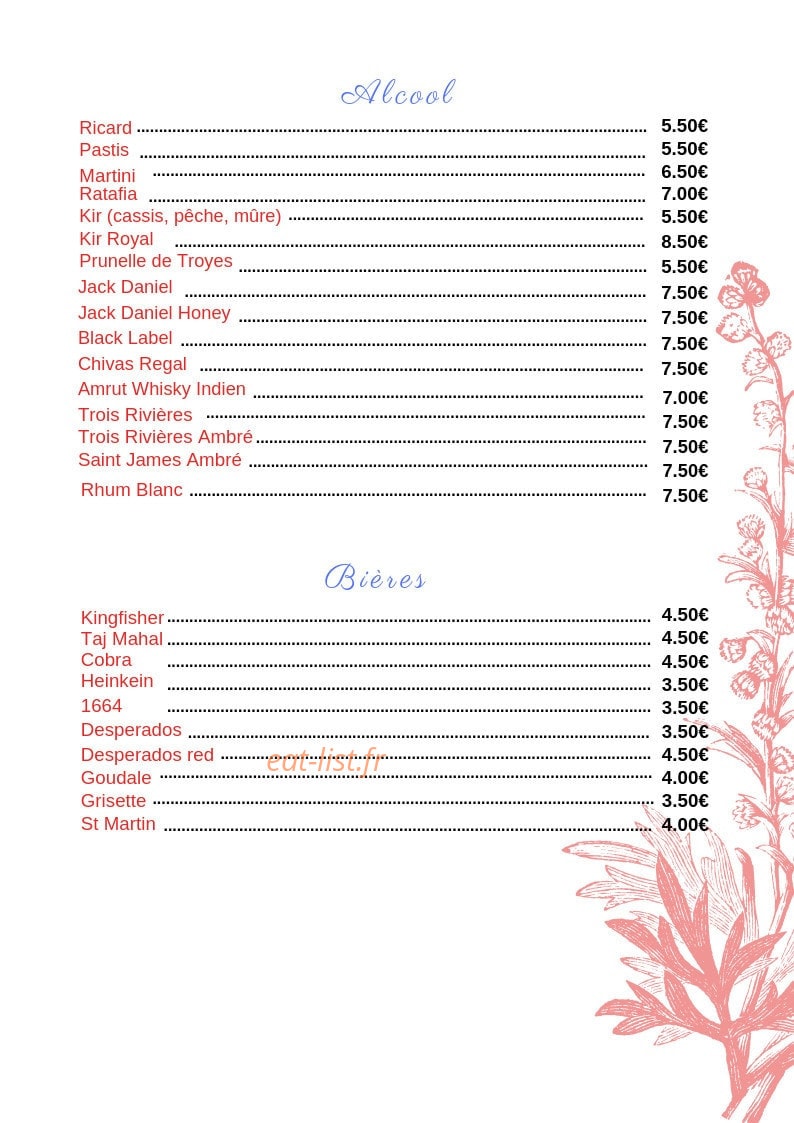 Namaste — carte page 8
