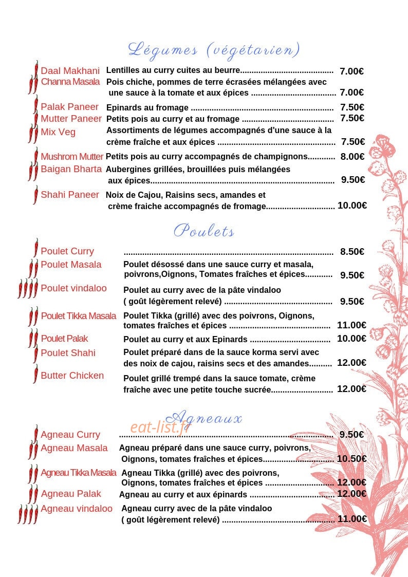 Namaste — carte page 5