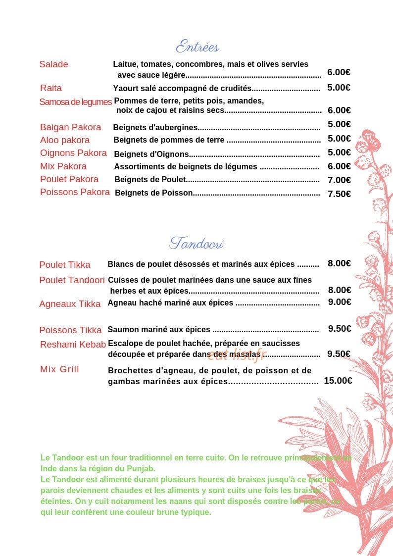 Namaste — carte page 4