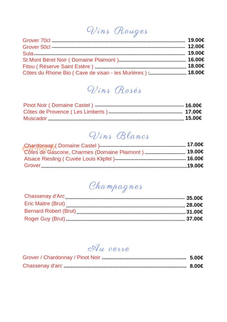 Namaste — carte page 10