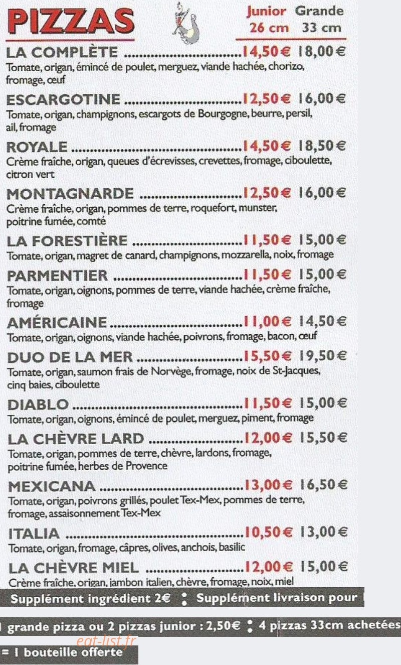 Pizz'a Bella — carte page 4