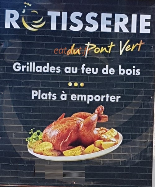 Carte et menu Rôtisserie Du Pont Vert Troyes