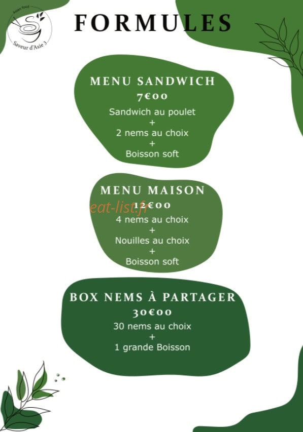 Saveurs d'Asie 3 — carte page 2