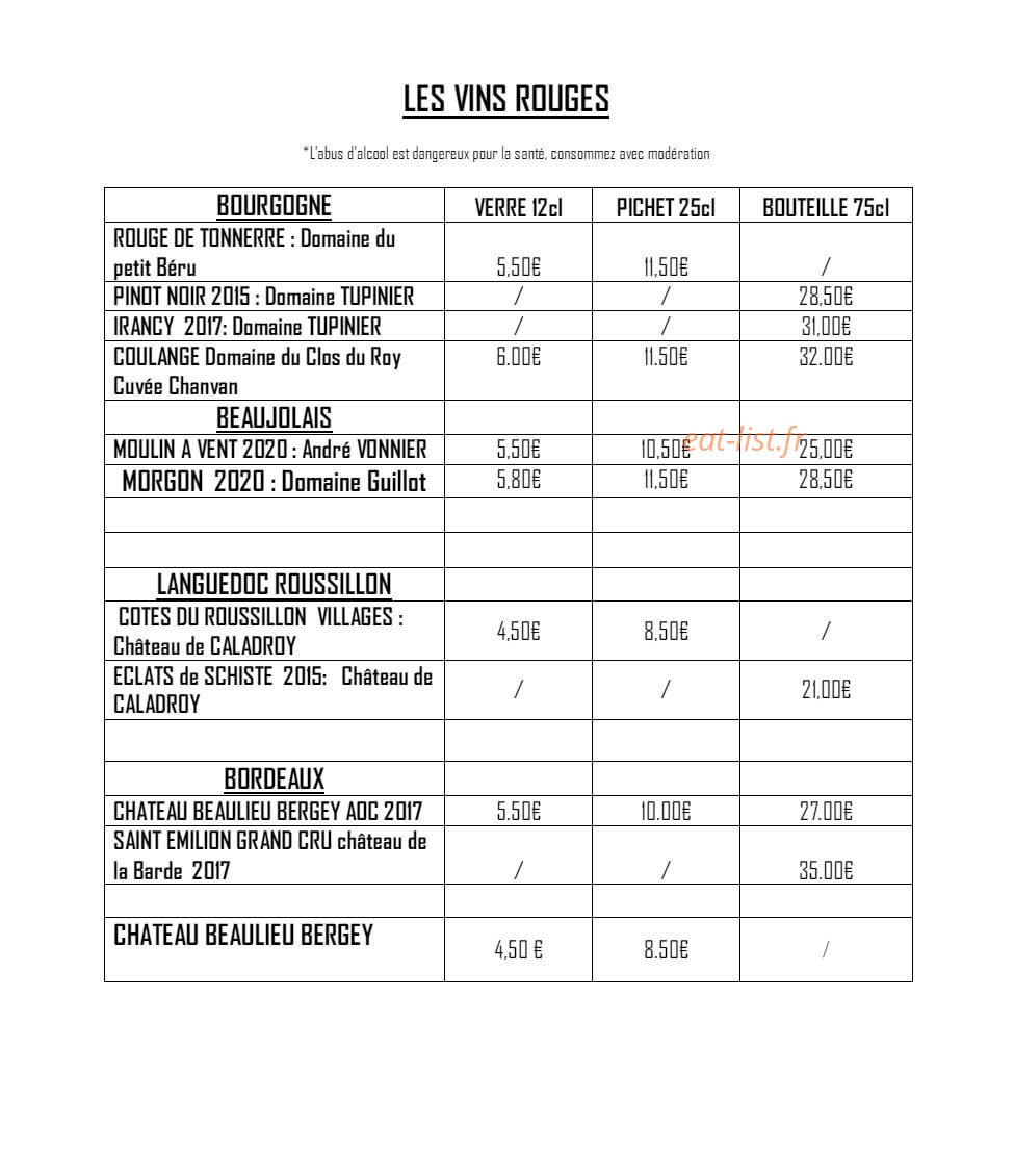 Saveurs et Félicité — carte page 10