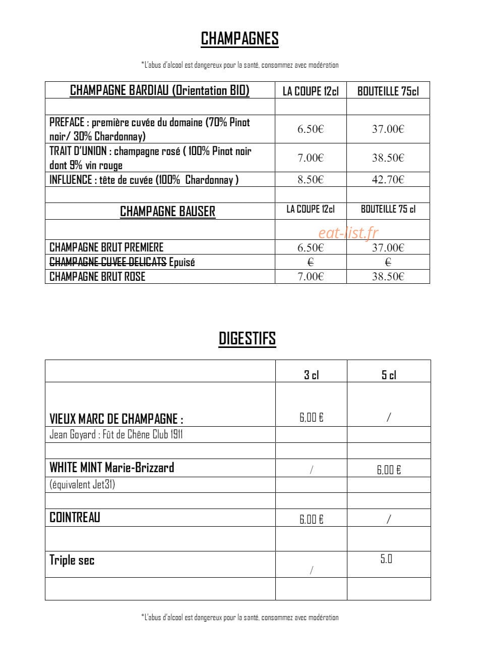Saveurs et Félicité — carte page 11