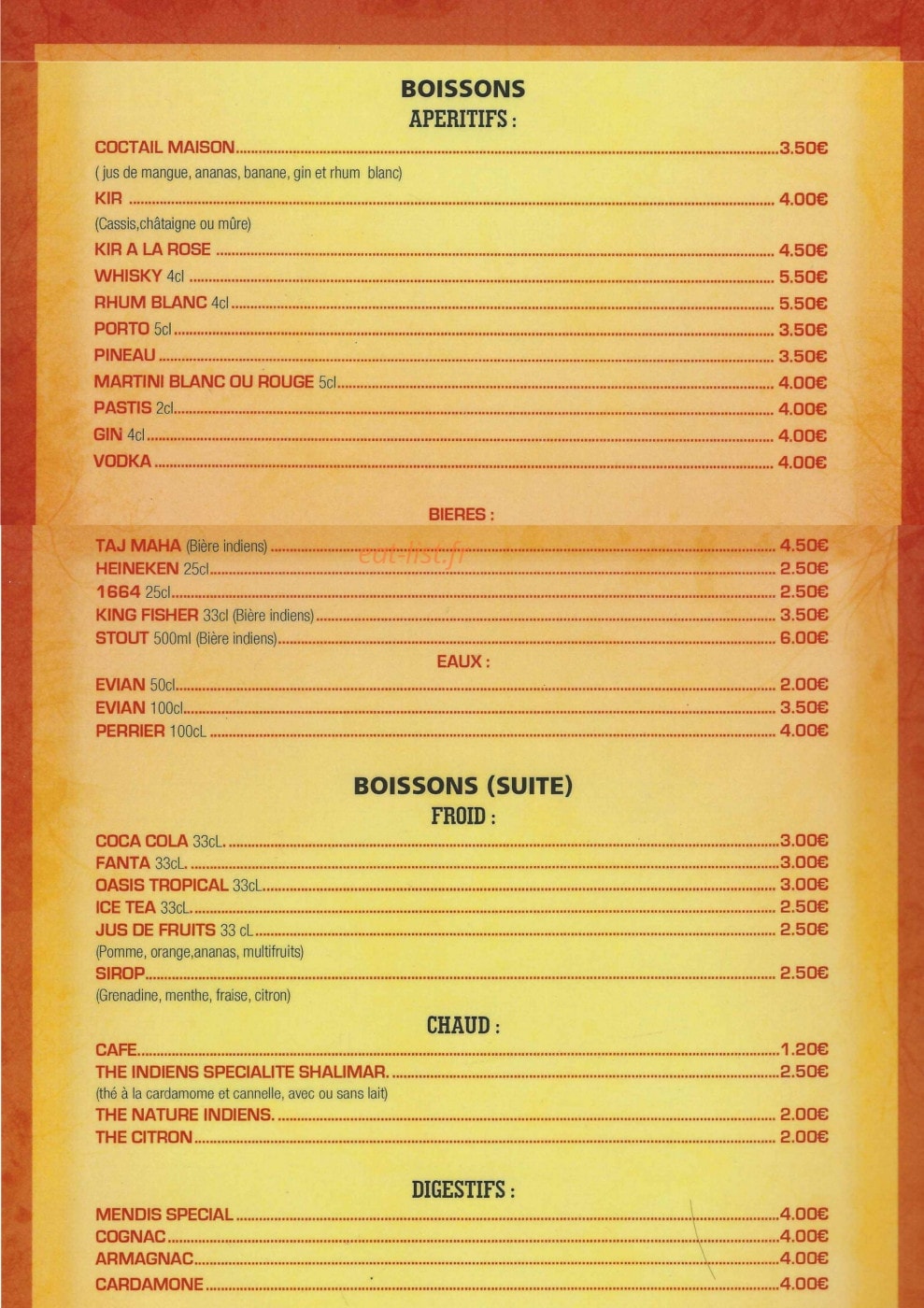 Shalimar — carte page 9