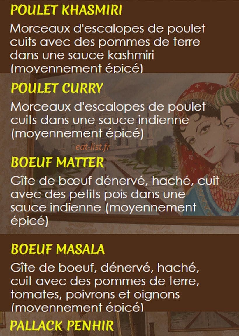Soleil de l' Inde — carte page 14