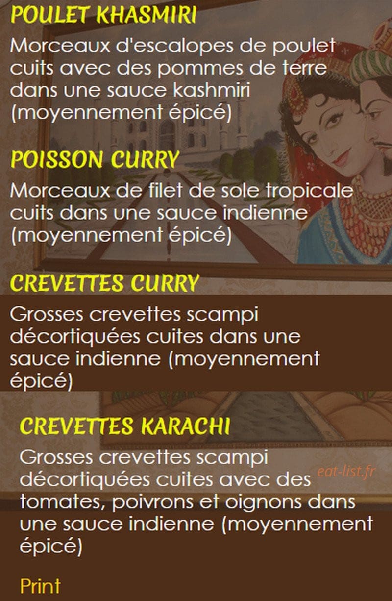 Soleil de l' Inde — carte page 18