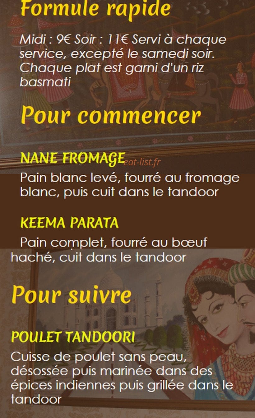 Soleil de l' Inde — carte page 13