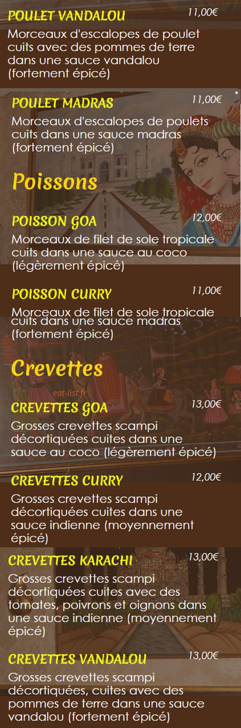 Soleil de l' Inde — carte page 7
