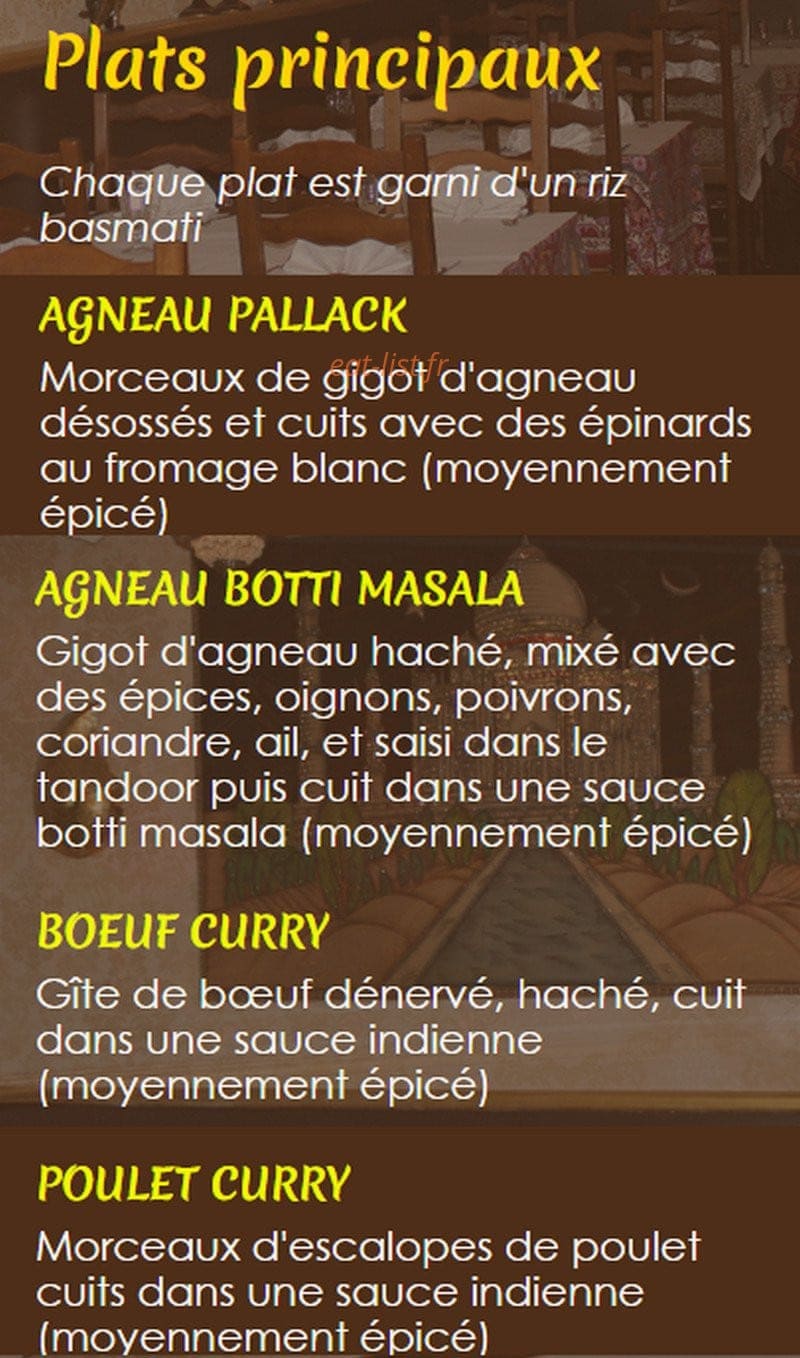 Soleil de l' Inde — carte page 17