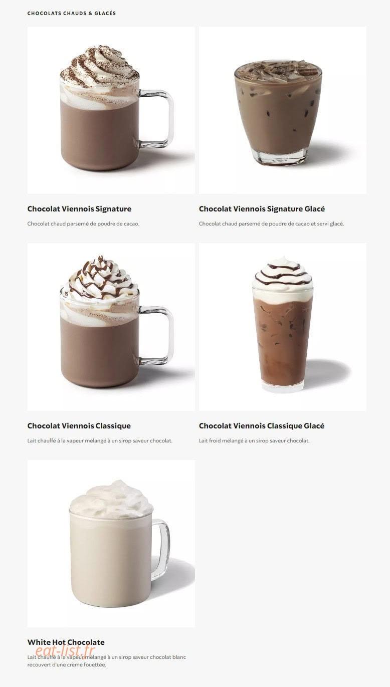 Starbucks Coffee — carte page 5