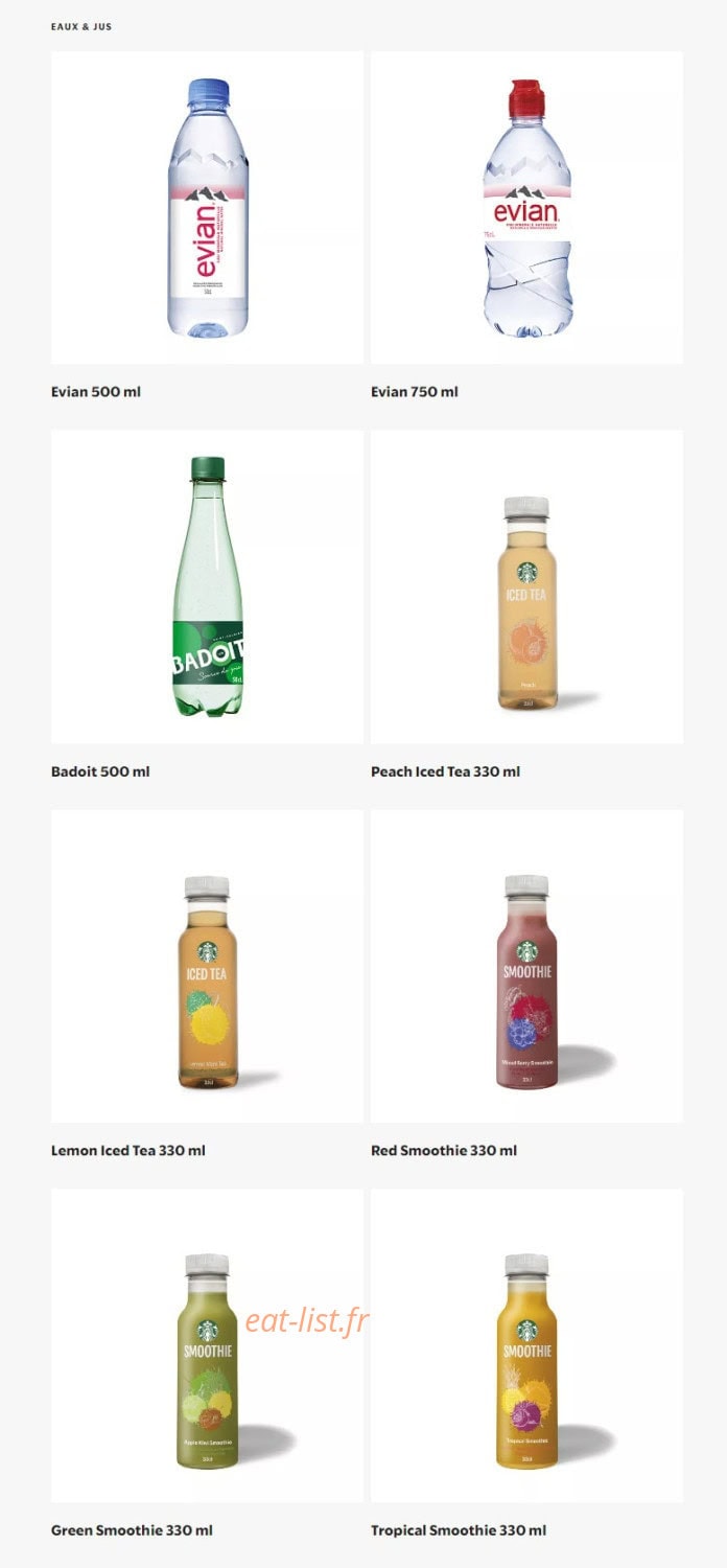 Starbucks Coffee — carte page 12
