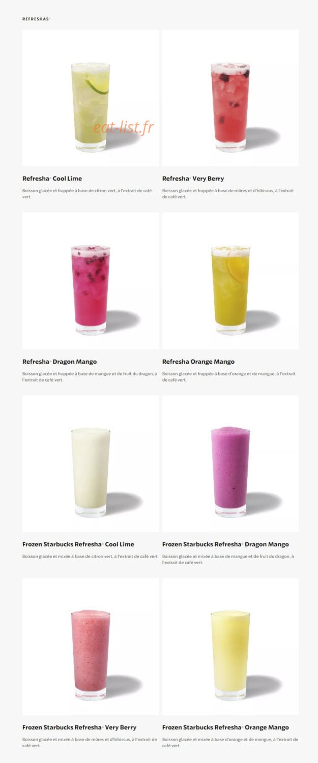 Starbucks Coffee — carte page 6