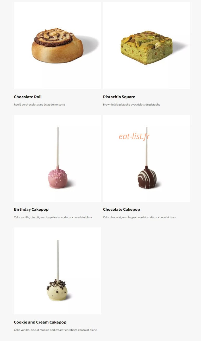 Starbucks Coffee — carte page 15
