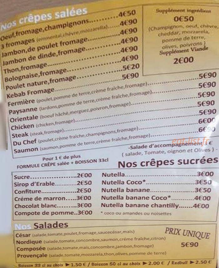 Sucré Salé — carte page 2