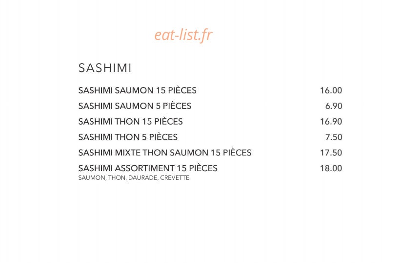 Sushi Shop — carte page 27