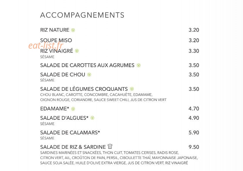 Sushi Shop — carte page 35