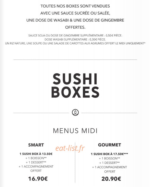 Sushi Shop — carte page 8
