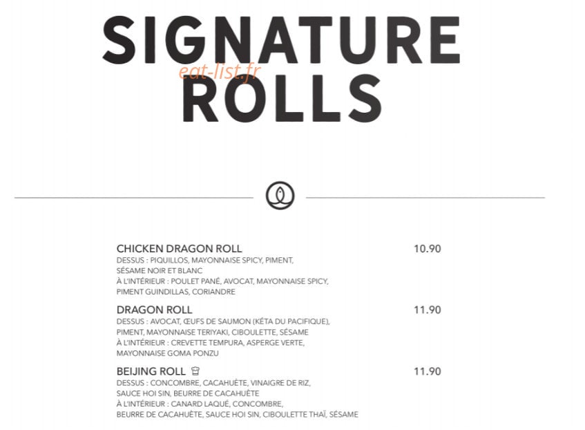 Sushi Shop — carte page 26