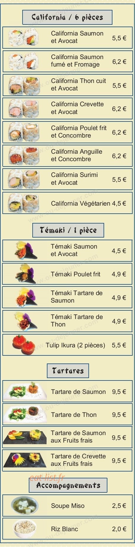 Sushi Yaki — carte page 7