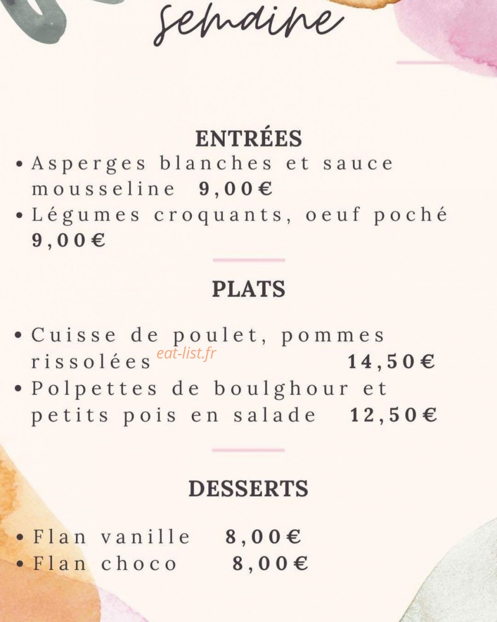 Tante Reine — carte page 1