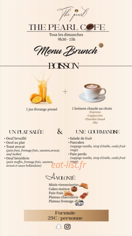 The pearl café — carte page 2