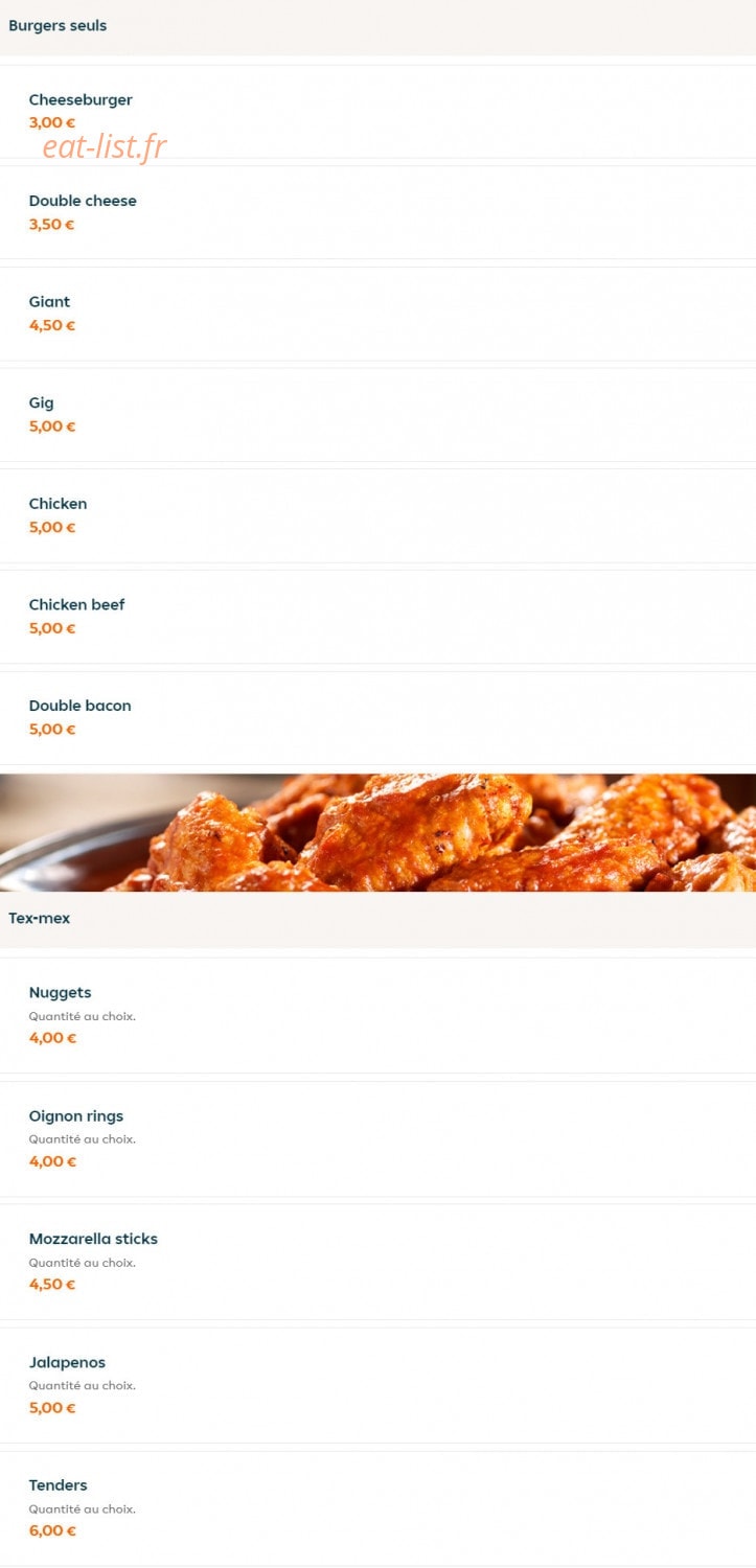 Twins Burger — carte page 5