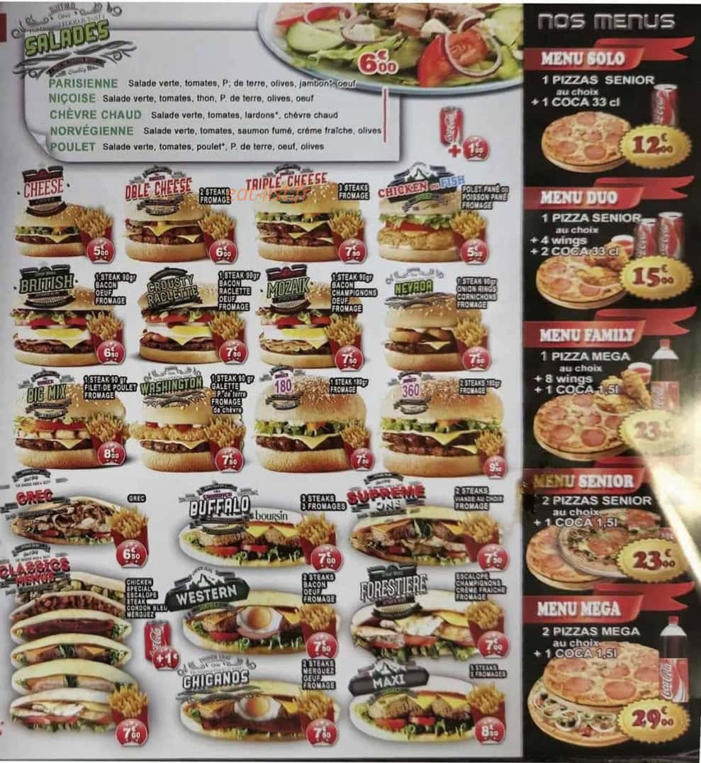 Allo Pizza — carte page 3