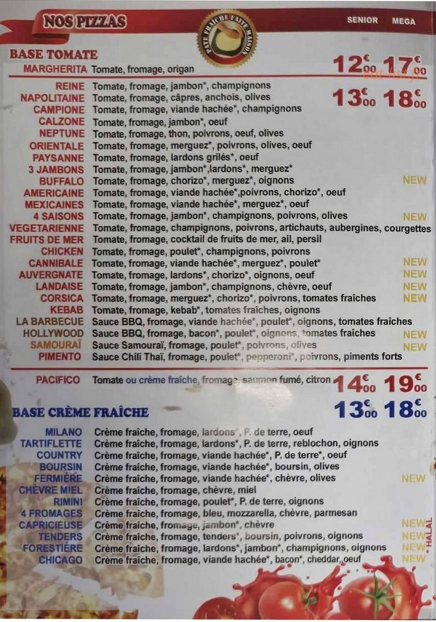 Allo Pizza — carte page 2