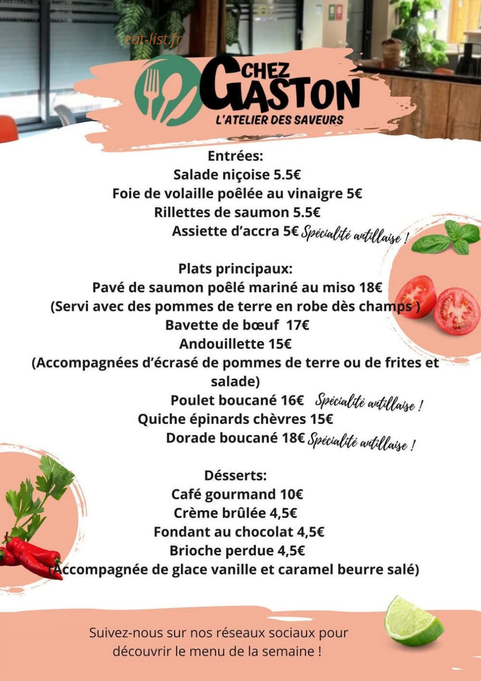 Chez Gaston — carte page 2