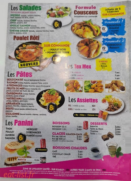 Djerba Pizza — carte page 2