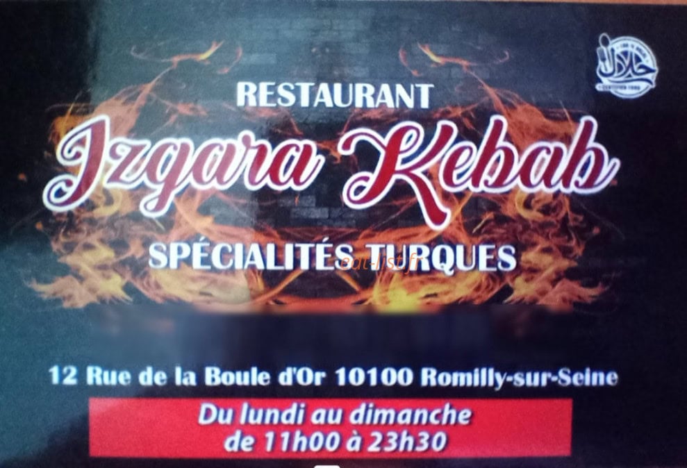 Izgara Kebab — carte page 1