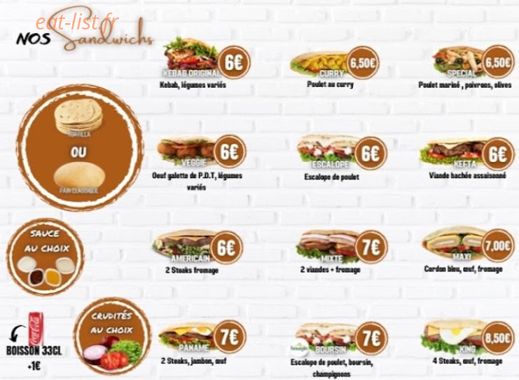 King Fast Food — carte page 4