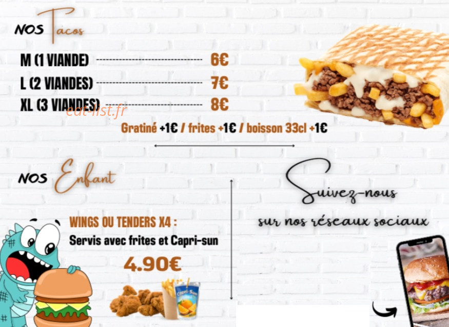 King Fast Food — carte page 5