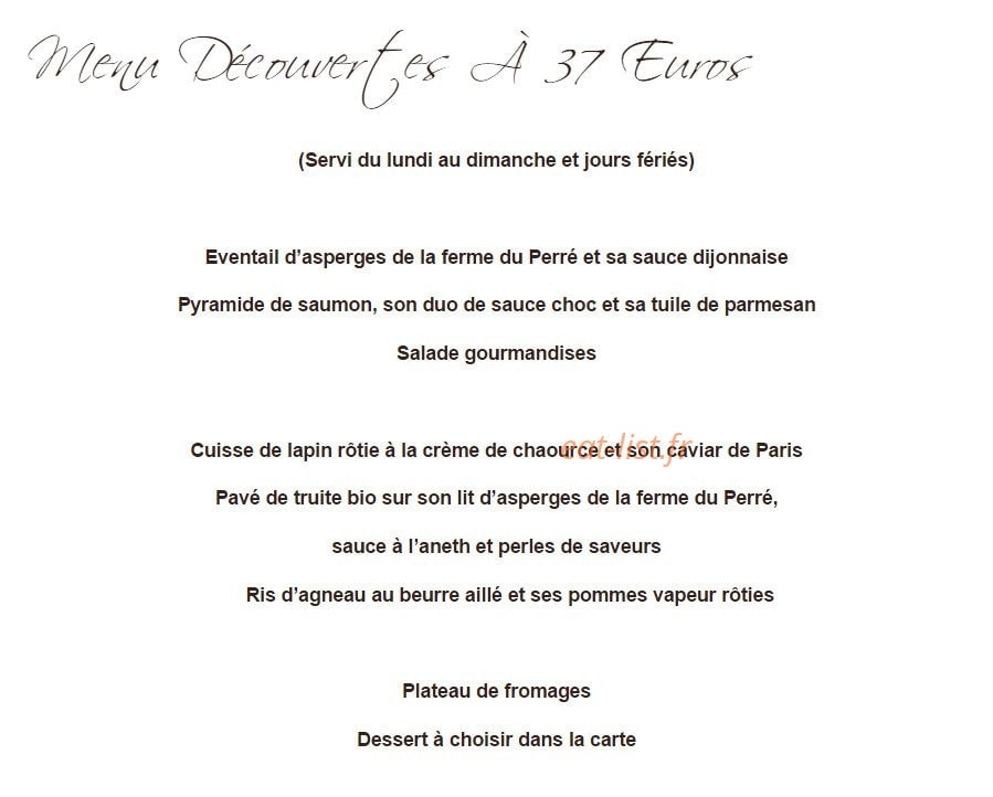L'Auberge De Nicey — carte page 2