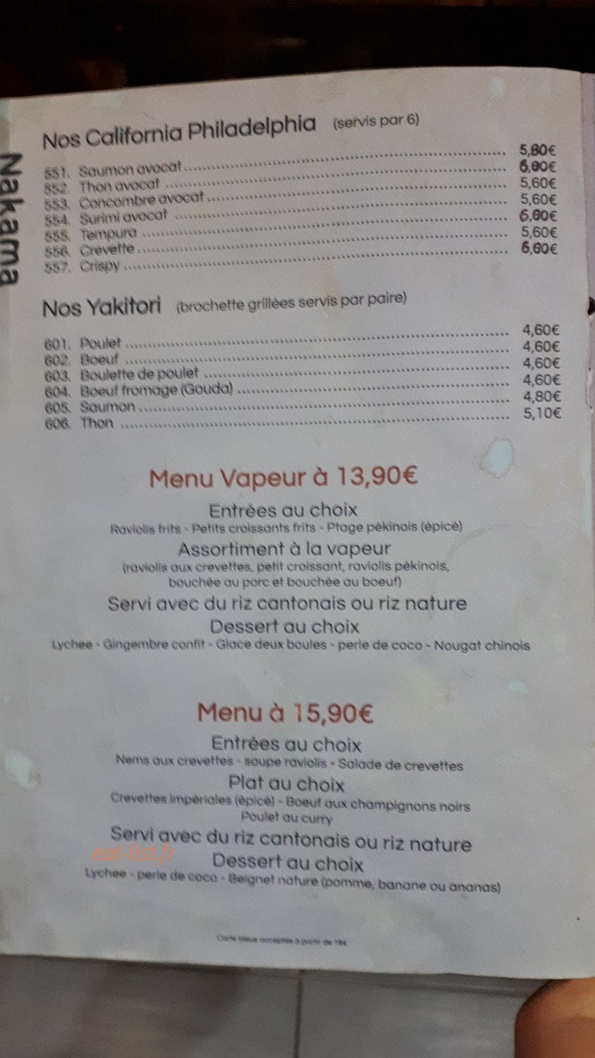 Sushi Nakama — carte page 6