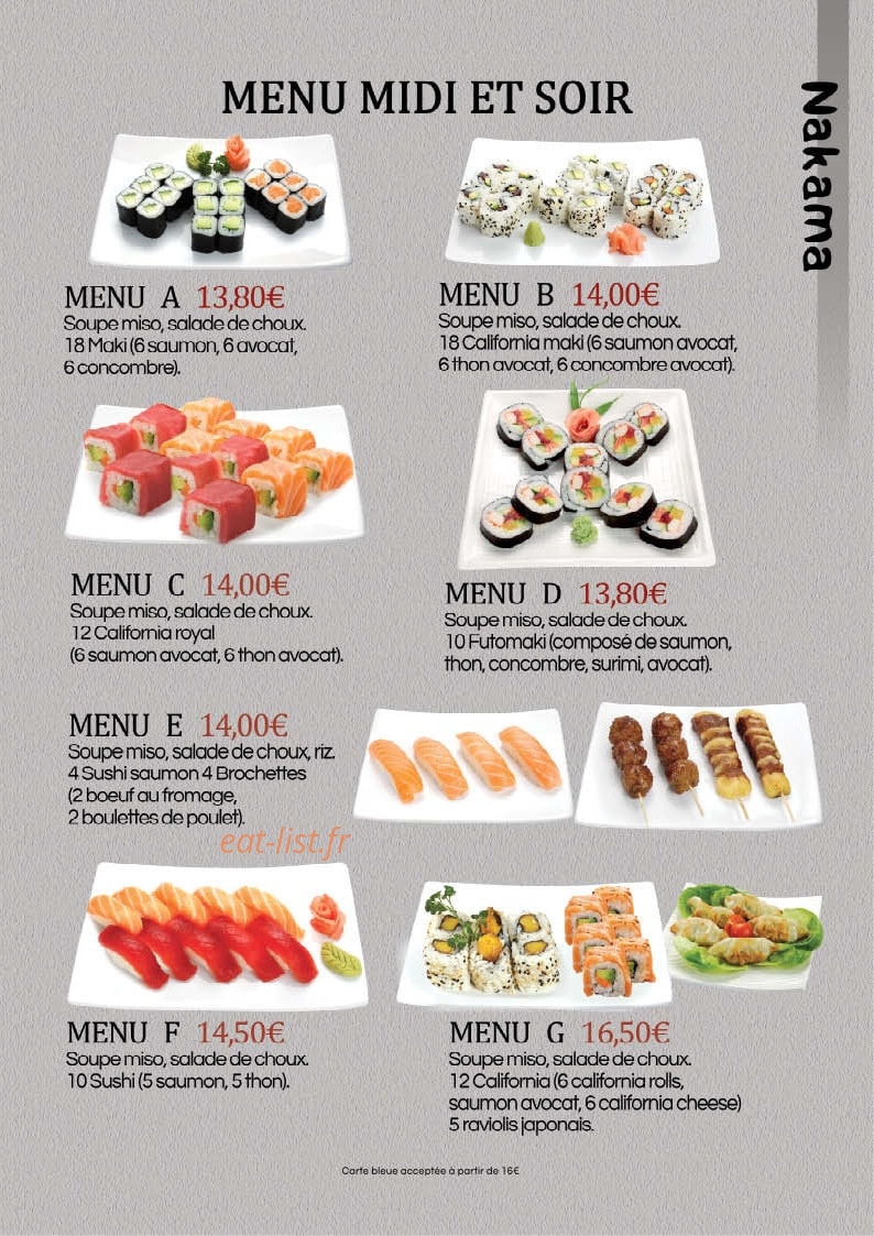 Sushi Nakama — carte page 5