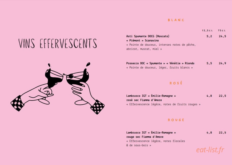 Zita Trattoria — carte page 6