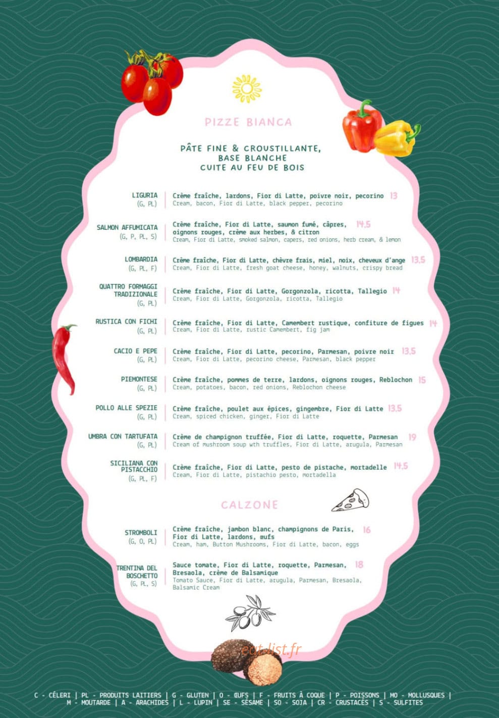 Zita Trattoria — carte page 3