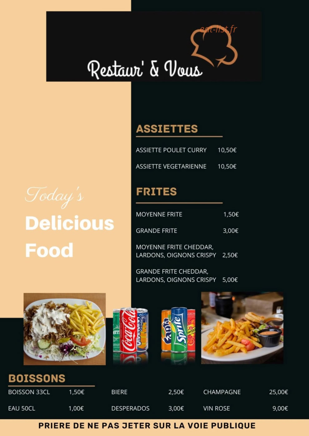 Restaur' & Vous — carte page 4