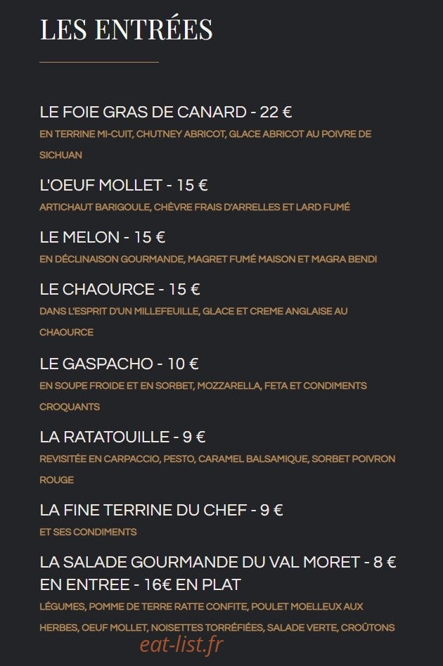 Le Val Moret — carte page 1