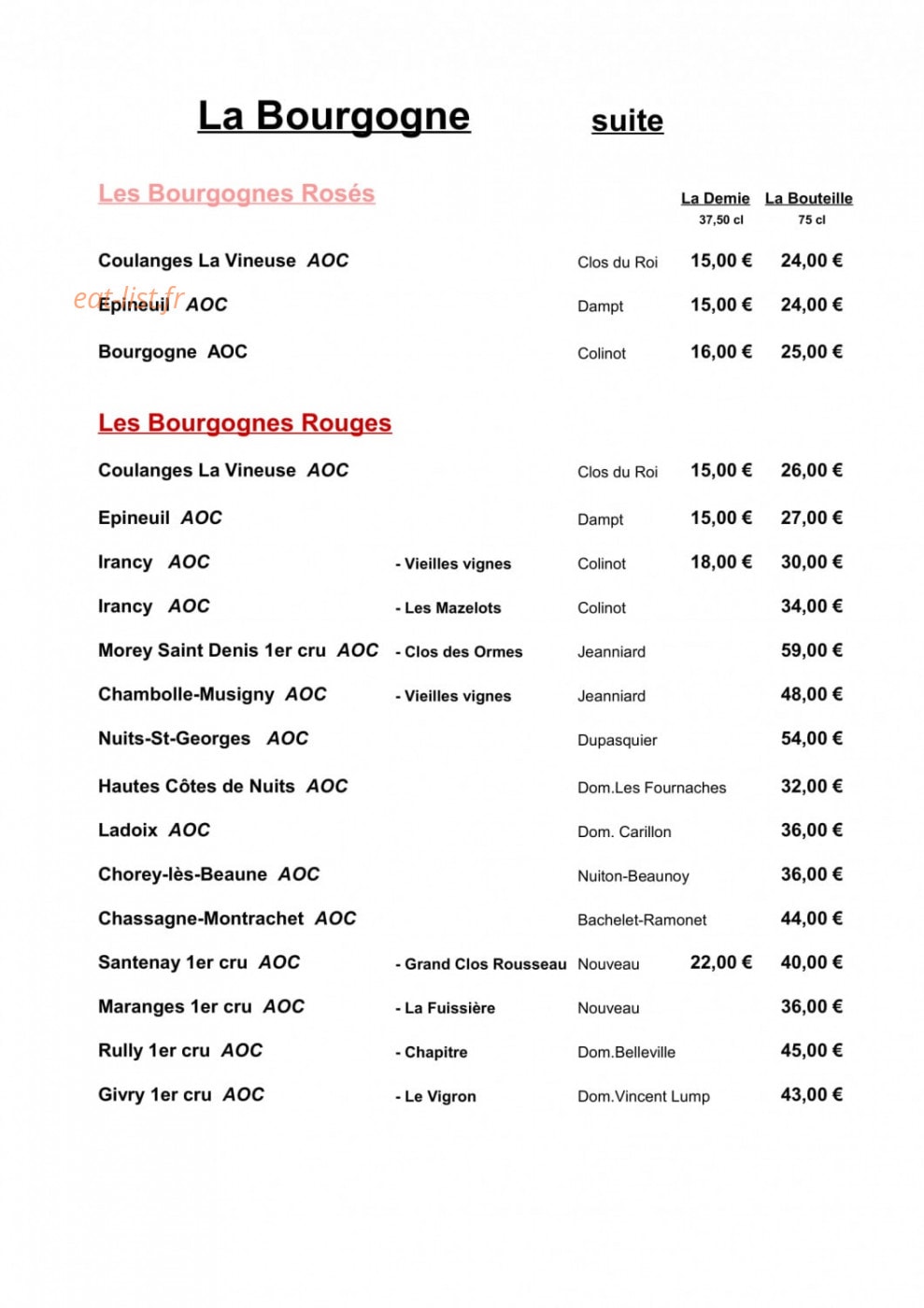 La Gentilhommière — carte page 8