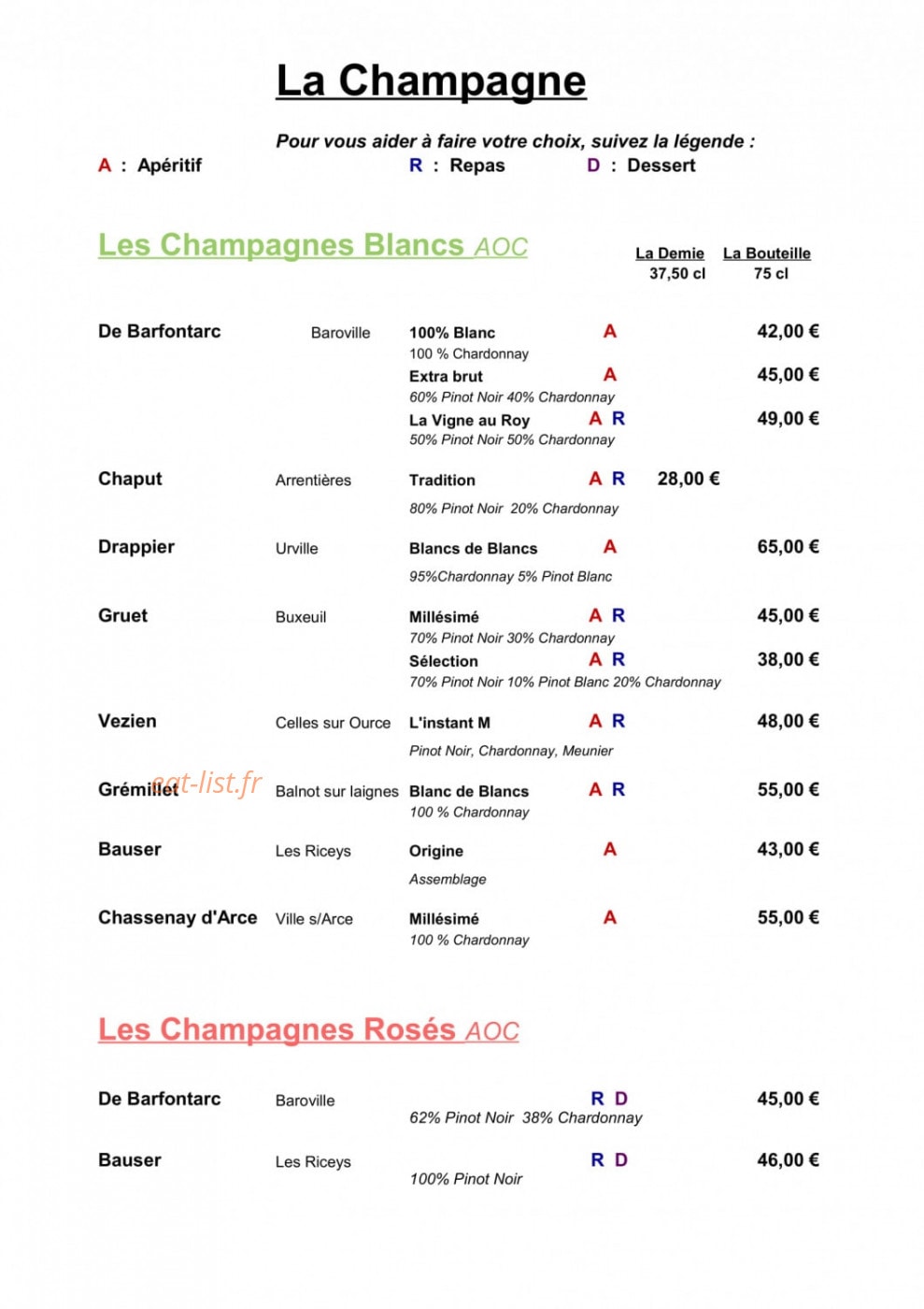 La Gentilhommière — carte page 5