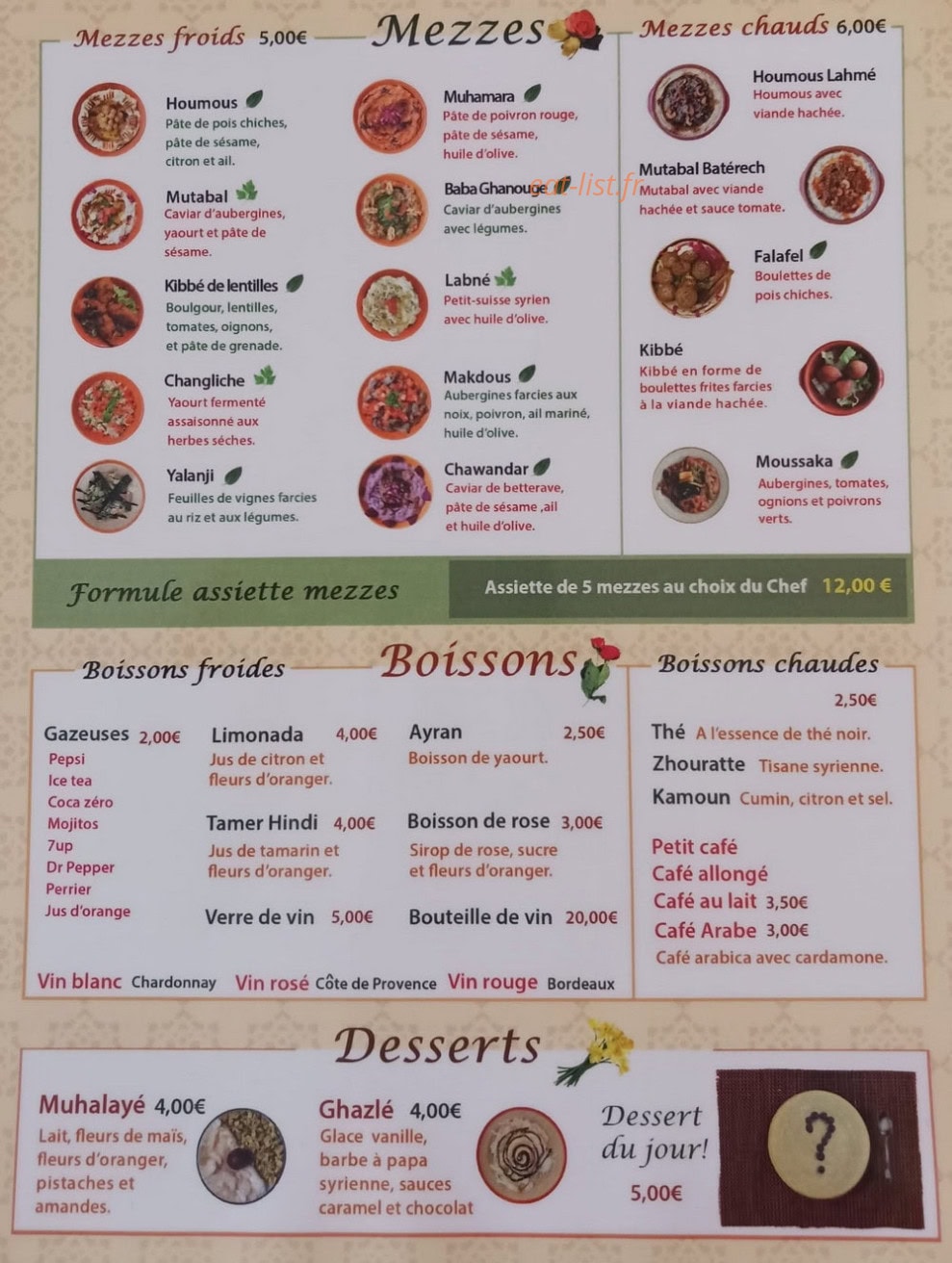 Chez Maen — carte page 2