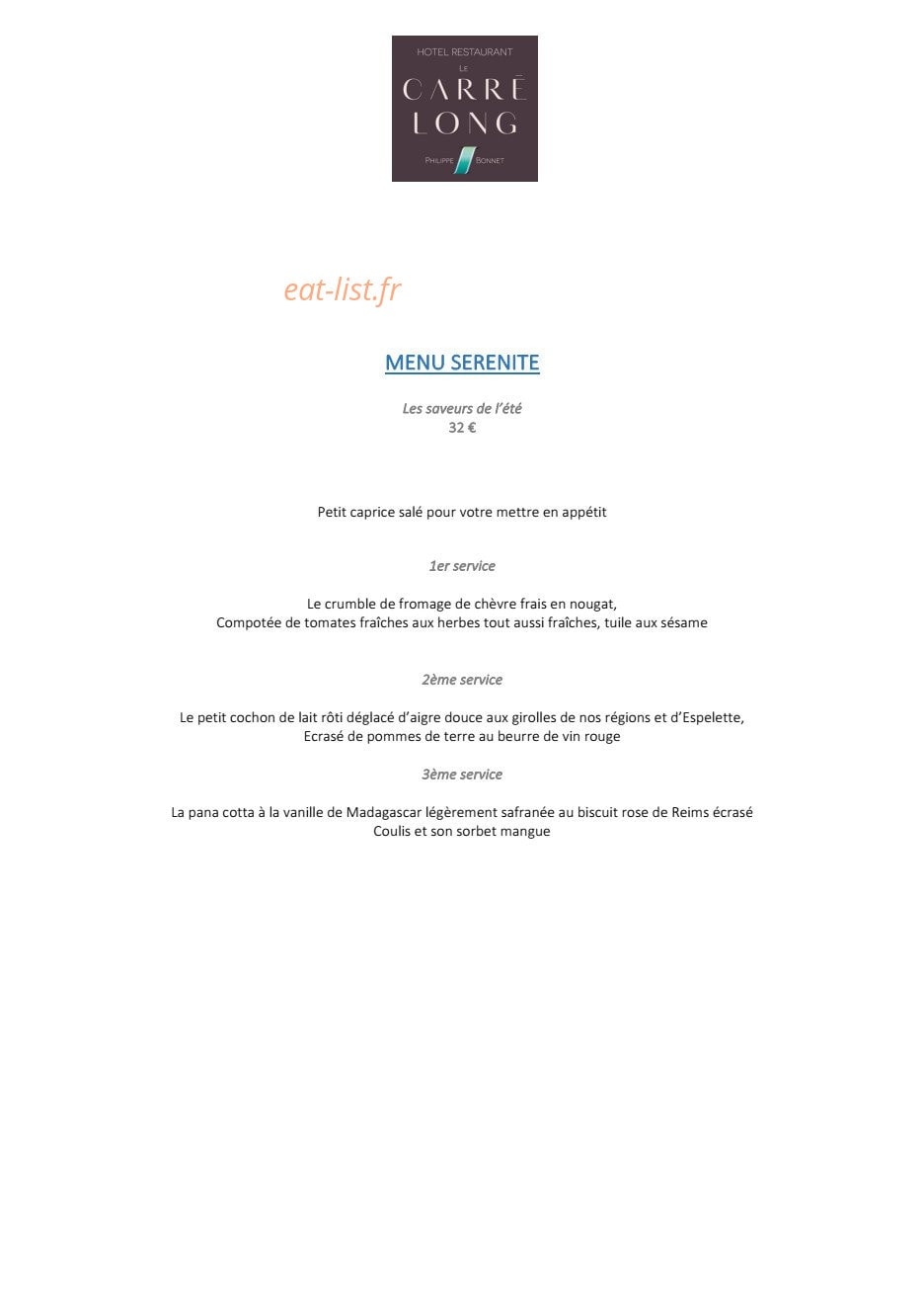Le Carré Long — carte page 2