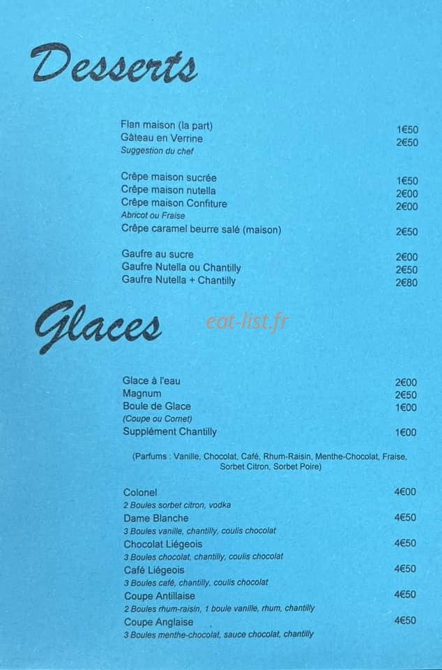 A Table — carte page 3